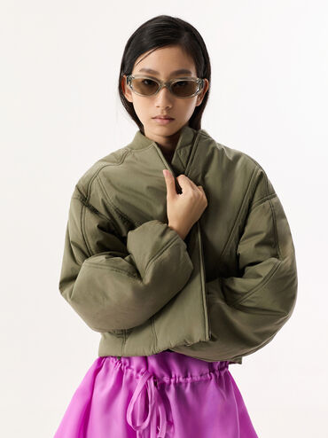 Birdie Recycled Acetate Sunglasses, Minted Grey, hi-res