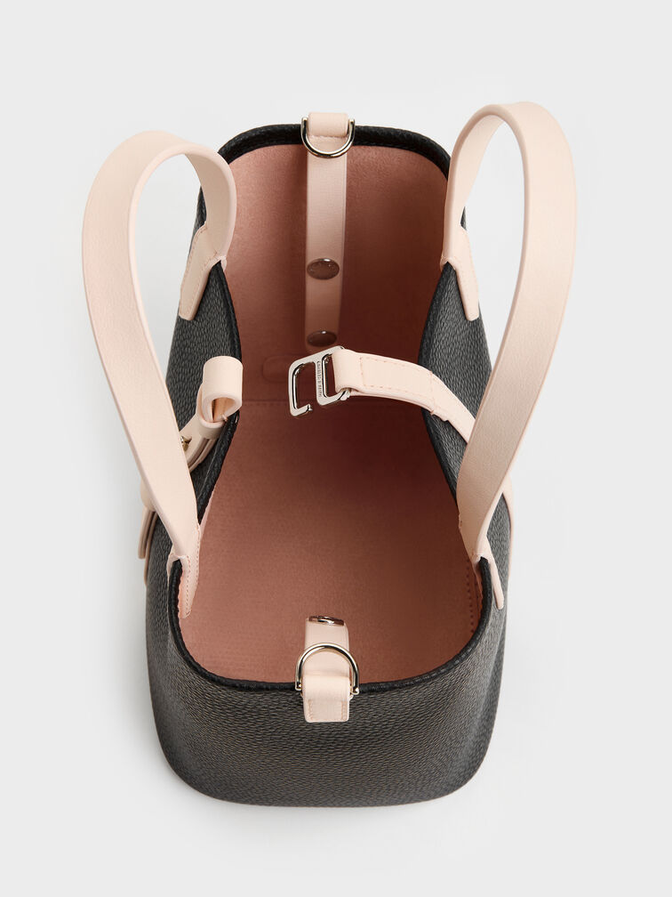 Mini Beryl Two-Tone Bucket Bag, Multi Black, hi-res