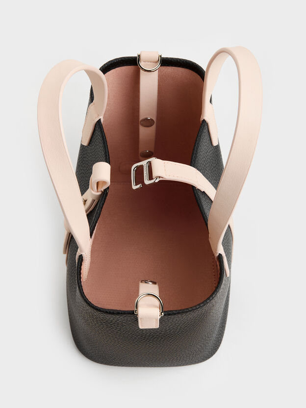 Mini Beryl Two-Tone Bucket Bag, Multi Black, hi-res