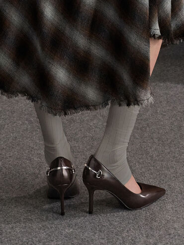 Erinna Metallic-Accent Pointed-Toe Pumps, Burgundy, hi-res