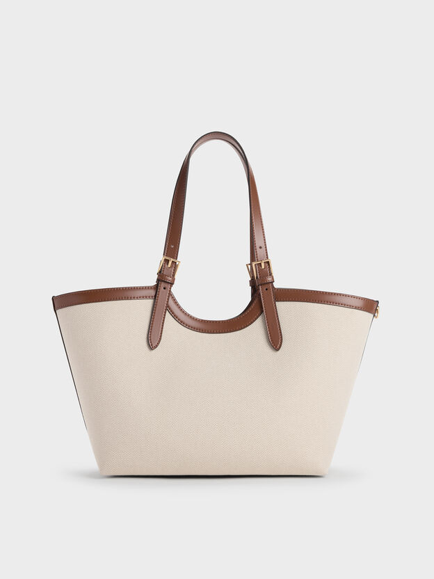 XL Enola Canvas Tote Bag, Chocolate, hi-res