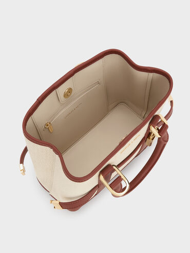 Mini Scottie Canvas Tote Bag, Brick, hi-res