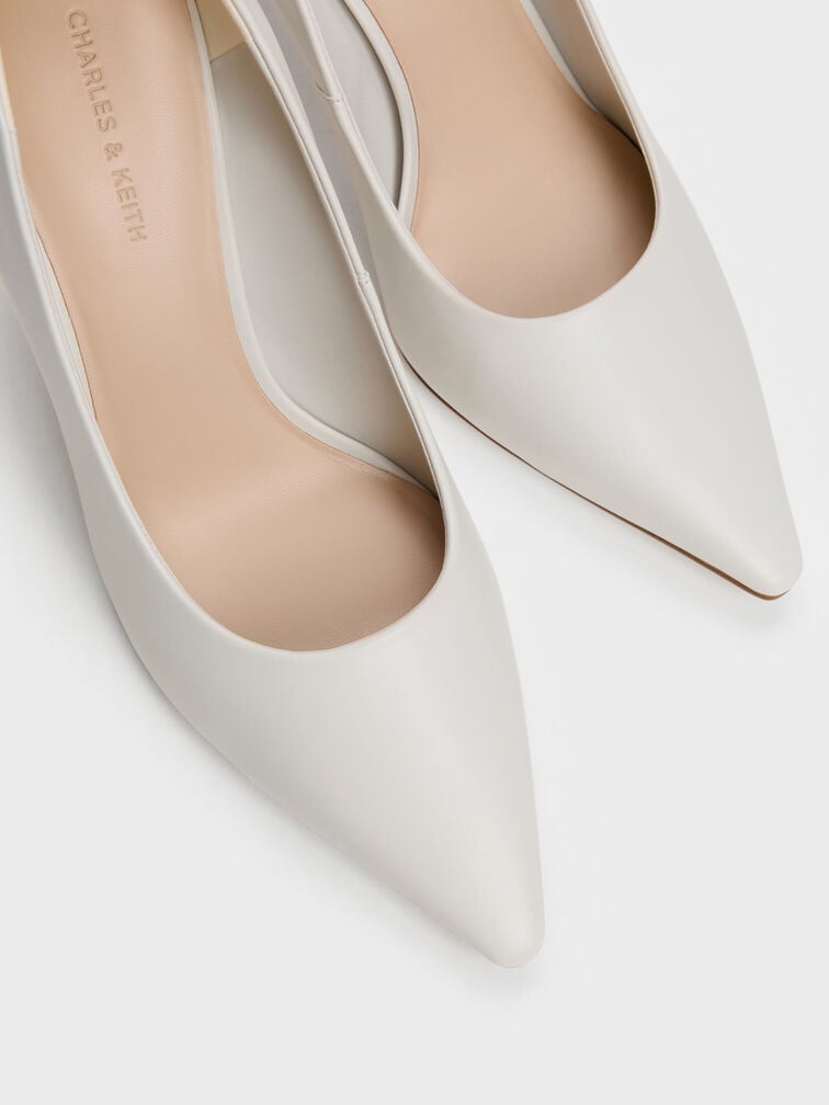 Kerra Pointed High Heels, White, hi-res