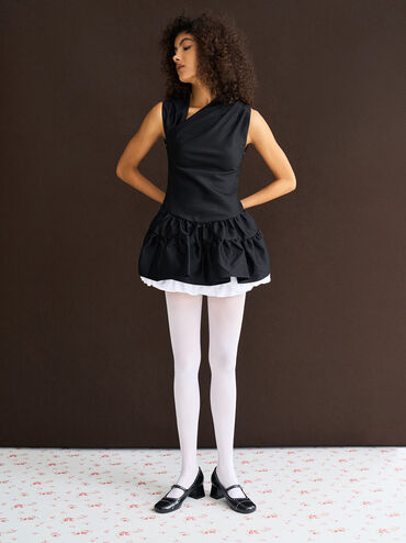 Studded Mary Jane Pumps, Black Box, hi-res