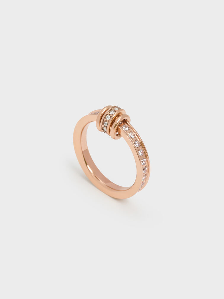 Hermione Crystal Ring, Rose Gold, hi-res