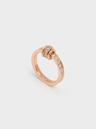 Hermione Crystal Ring, Rose Gold, hi-res