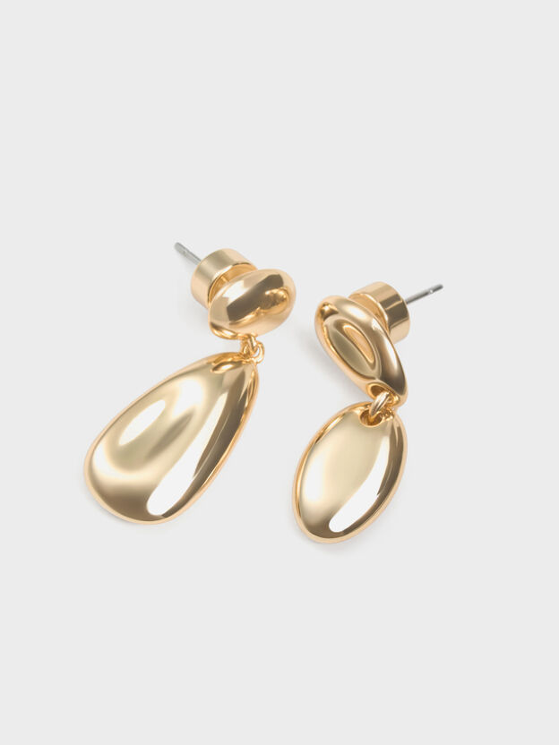 Donora Sculptural Drop Earrings, Gold, hi-res