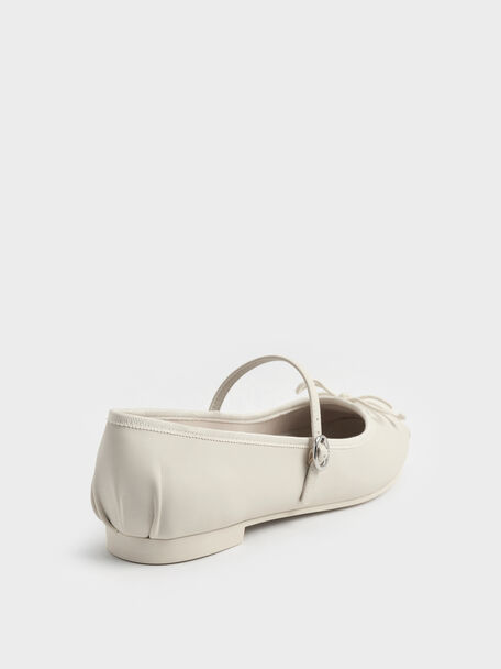 Emiko Bow Mary Jane Flats, Chalk, hi-res