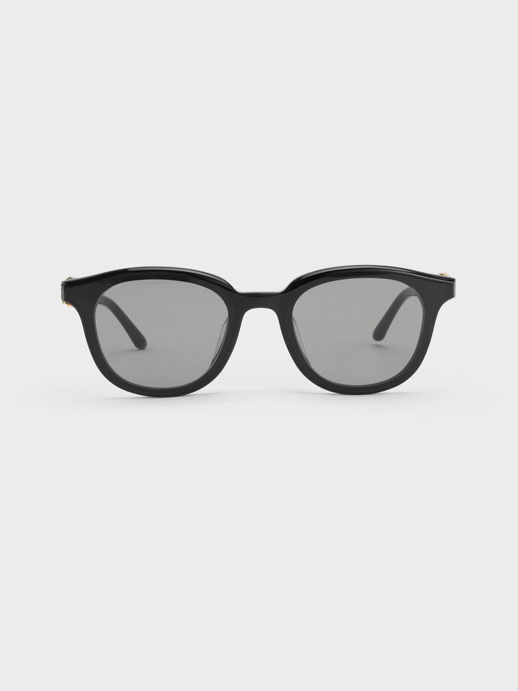 Roux Crystal Square Sunglasses, Noir, hi-res