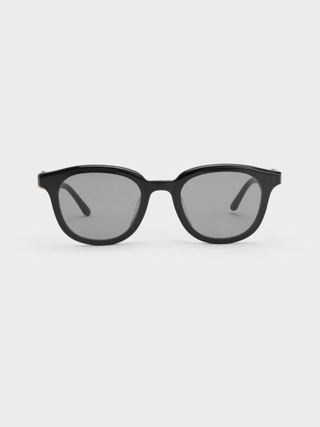 Roux Crystal Square Sunglasses, Noir, hi-res