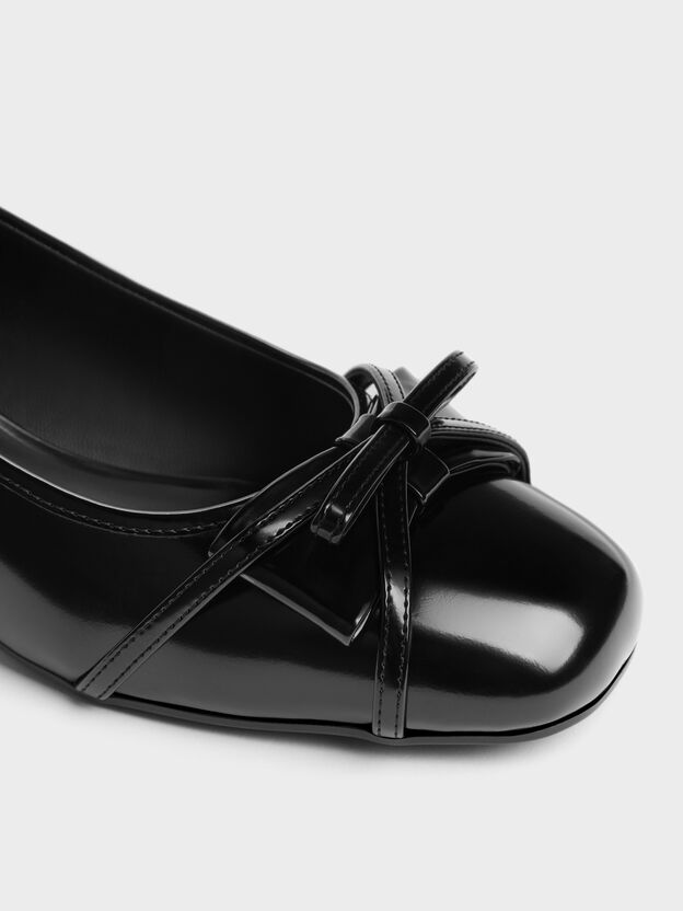 Bettina Double-Bow Pumps, Black Box, hi-res