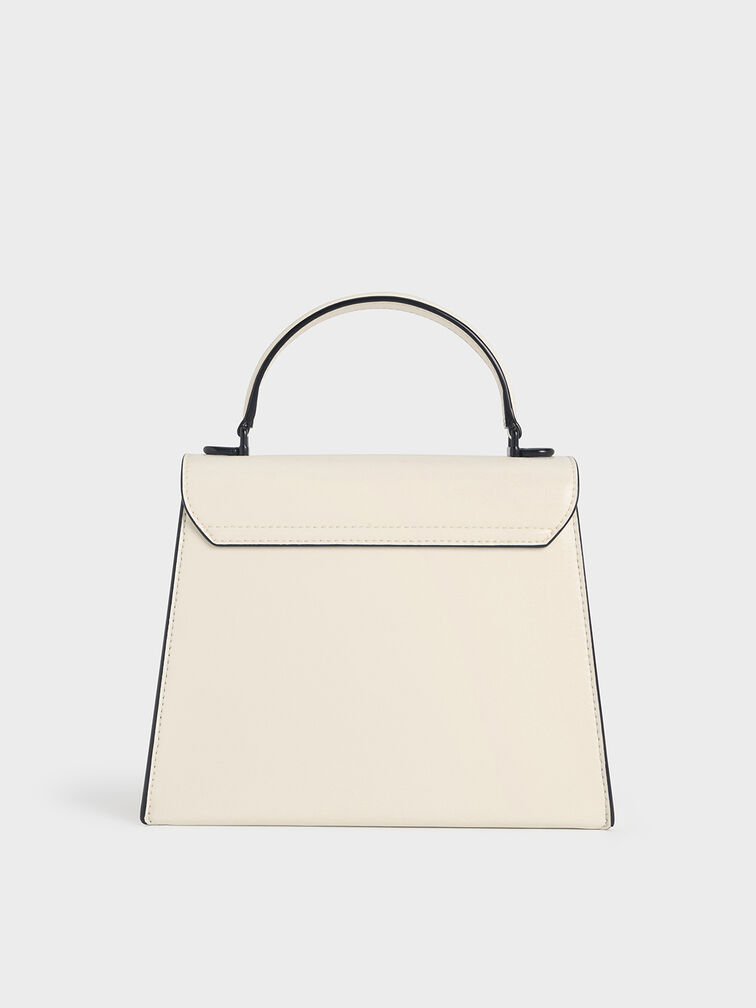Samantha Envelope Top Handle Bag, Cream, hi-res