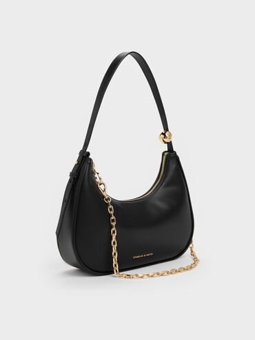 Jesmyn Chain Two-Way Bag, Black, hi-res