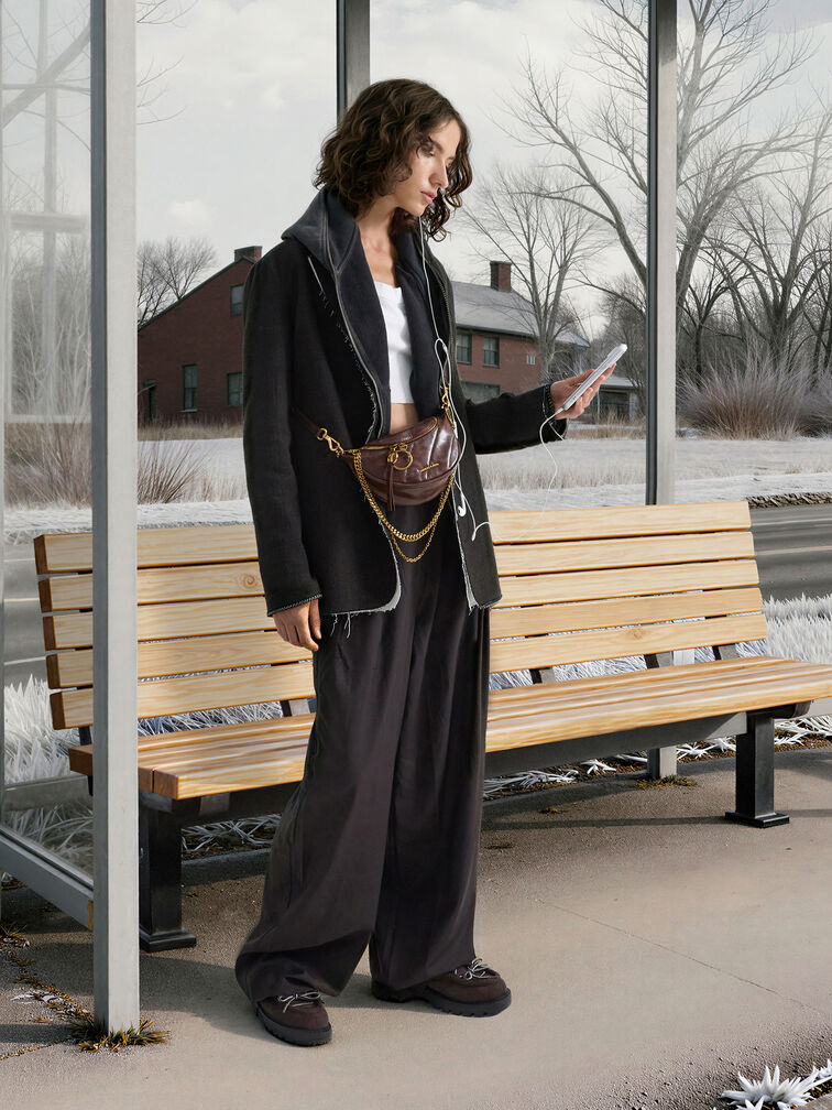 Philomena Half-Moon Crossbody Bag, Distressed Coffee, hi-res