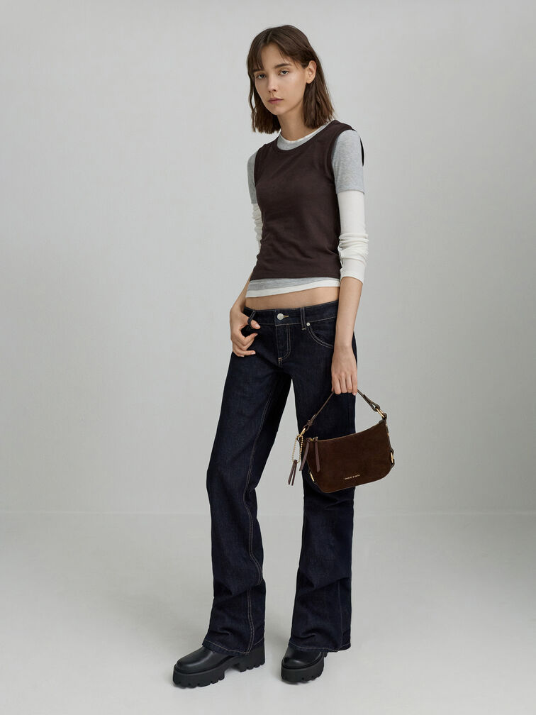 Tatiana Tassel Hobo Bag, Espresso Brown, hi-res
