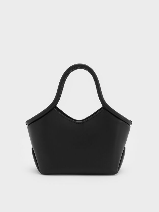 Hazel Bow Tubular Top Handle Bag, Noir, hi-res