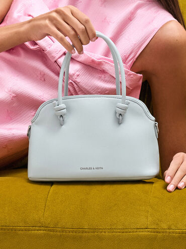 Sammie Knotted-Handle Bowling Bag, Sea Salt Blue, hi-res