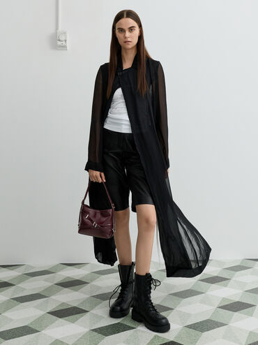 Bryna Buckled-Strap Crossbody Bag, Wineberry Red, hi-res