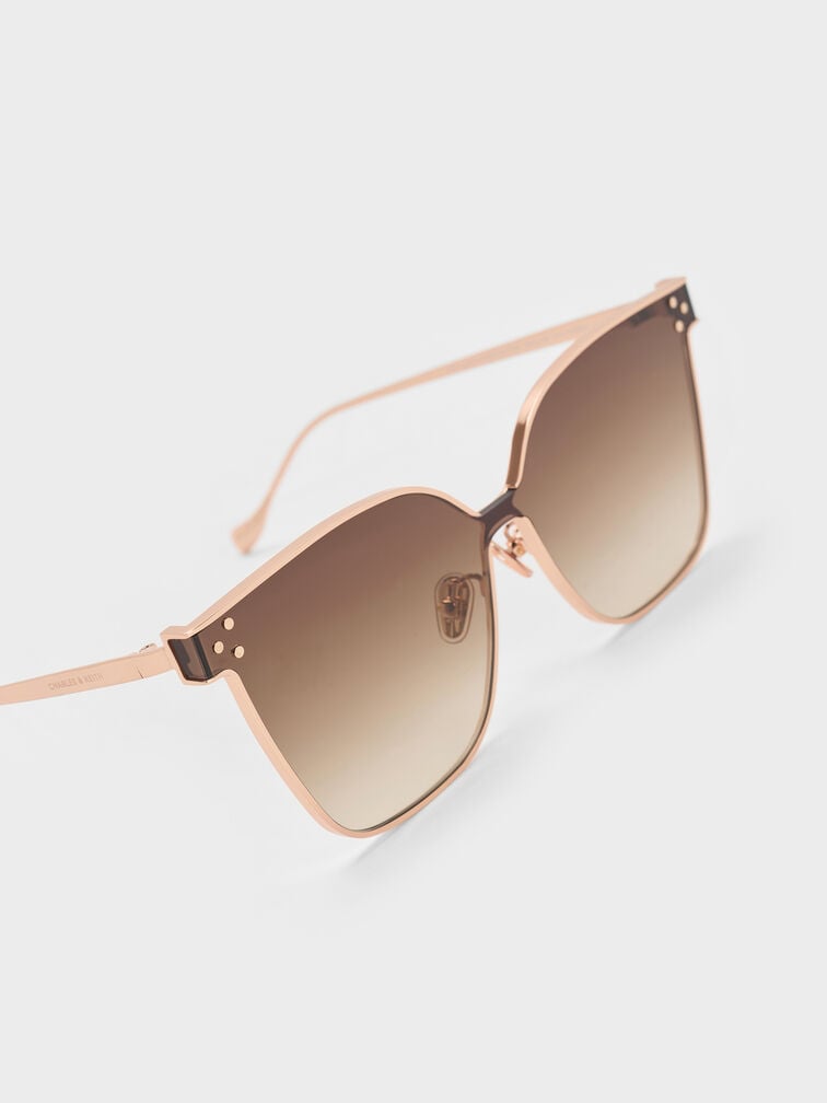 Ginny Butterfly Sunglasses, Rose Gold, hi-res