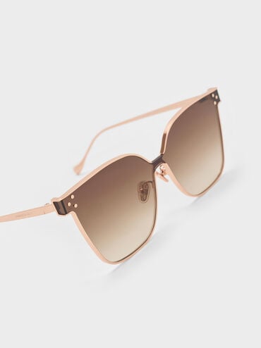 Ginny Butterfly Sunglasses, Rose Gold, hi-res