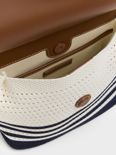 Girls' Ida Stripped Knitted Backpack, Multi, hi-res