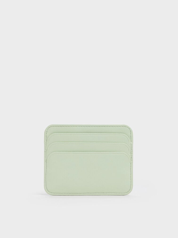 Cleo Quilted Card Holder, Mint Green, hi-res