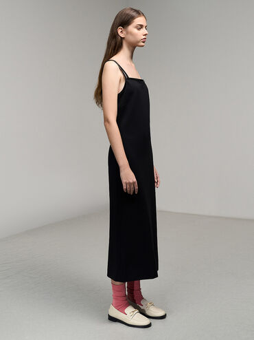 Leslie Metallic-Accent Loafers, Chalk, hi-res