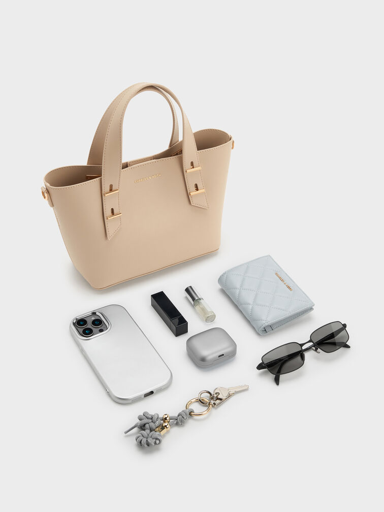 Mini Shania Double-Handle Tote Bag, Dusted Oat, hi-res