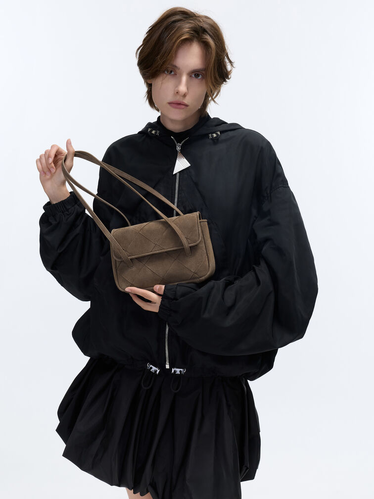 Maribel Woven Shoulder Bag, Stone Grey, hi-res