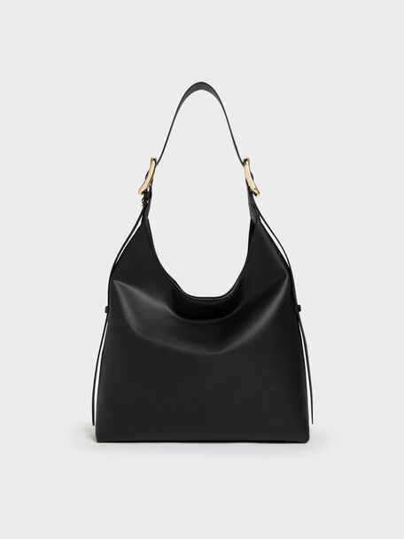 Aislin Hobo Bag, Black, hi-res