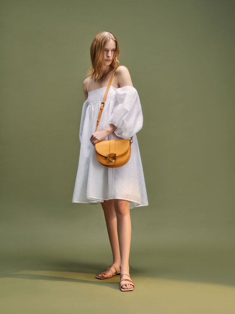 Gabine Saddle Bag, Mustard, hi-res