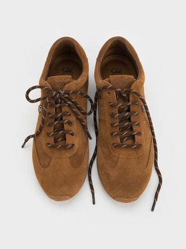 Jace Suede Sneakers, Brown, hi-res