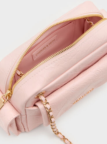 Duo Quilted Crossbody Bag, Soft Pink, hi-res