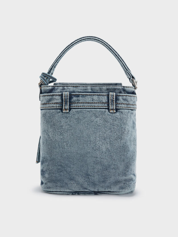 Arita Denim Jeans Bucket Bag, Denim Blue, hi-res