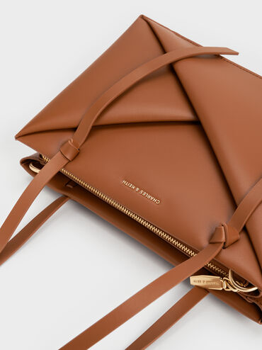 Midori Geometric Tote Bag, Tan, hi-res