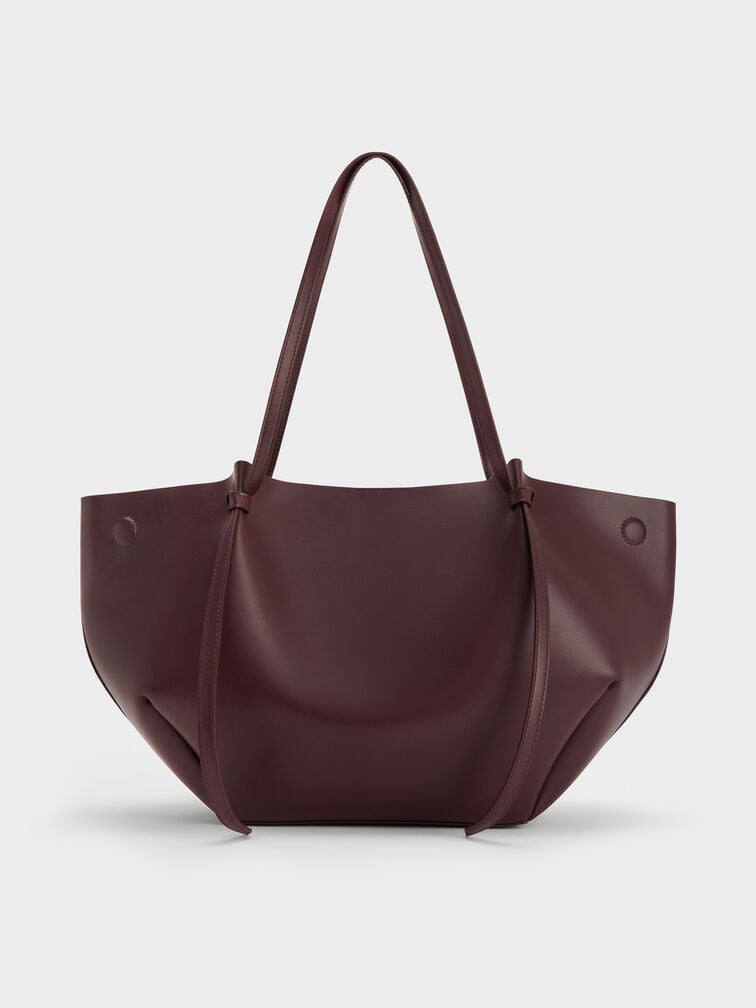 XL Calla Tote Bag, Wineberry Red, hi-res