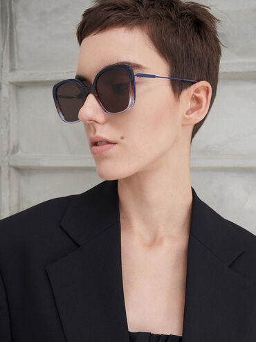 Renee Recycled Acetate Butterfly Sunglasses, Multi, hi-res