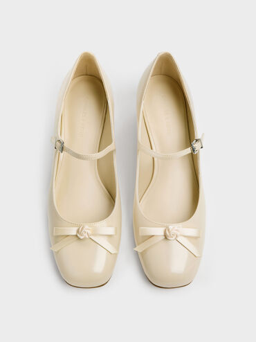 Kelis Rose-Bow Mary Jane Pumps, Beige, hi-res