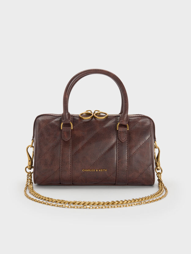 Philomena Bowling Bag, Distressed Coffee, hi-res