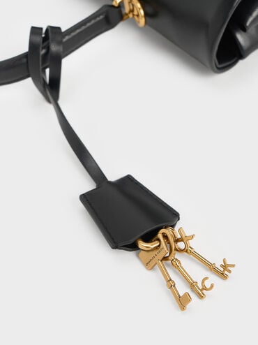 Kerry Top Handle Satchel Bag, Black, hi-res