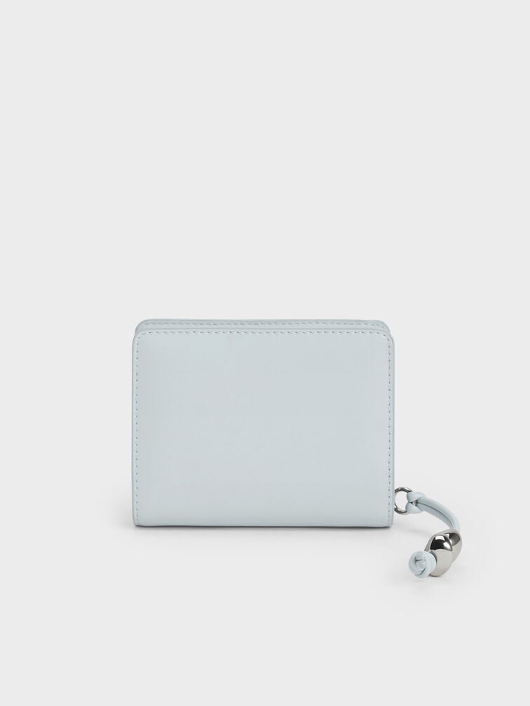 Augustine Sculptural-Detail Small Wallet, Sea Salt Blue, hi-res