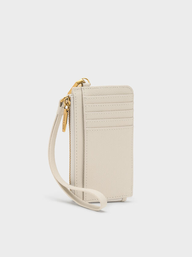 Dixie Wristlet Card Holder, Cream, hi-res