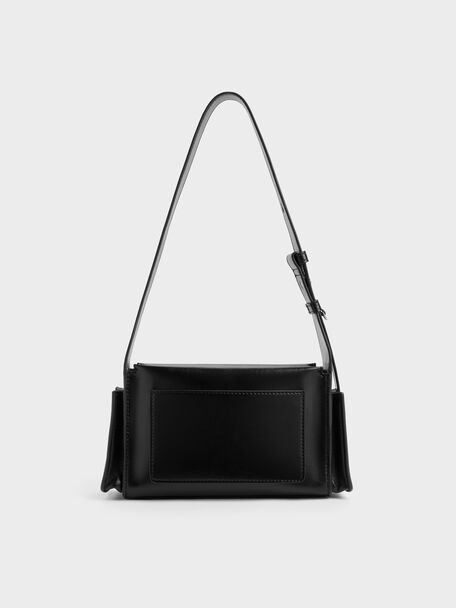 Zevon Multi-Pocket Shoulder Bag, Noir, hi-res