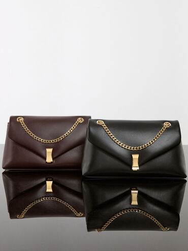 Lilibet Chain-Strap Bag, Black, hi-res