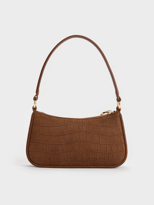Elspeth Chain Shoulder Bag, Chocolate, hi-res