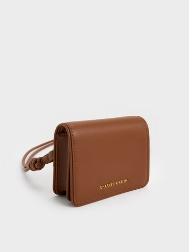 Lyla Knotted-Strap Wallet, Chocolate, hi-res