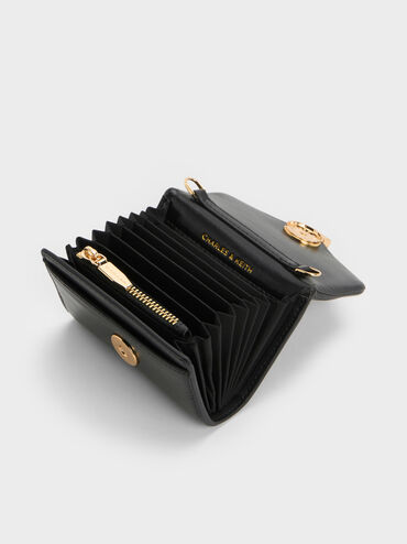 Lilibet Chain-Strap Wallet, Black, hi-res