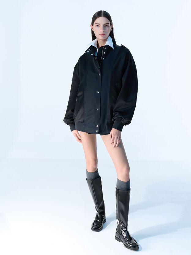 Jagger Knee-High Loafer-Boots, Black Box, hi-res