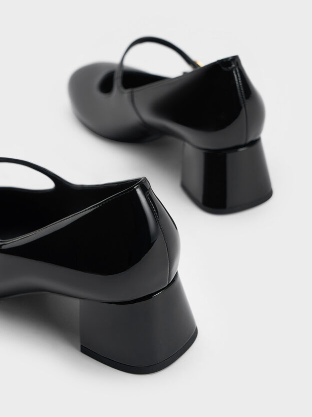 Hettie Patent Mary Jane Pumps, Black Patent, hi-res