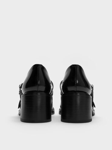 Triple-Strap Crossover Block-Heel Mary Janes, Black Box, hi-res